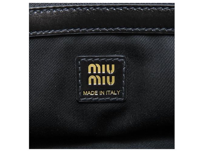 Borsa Tote 2-Way Miu Miu Ivy Nero - vista 6