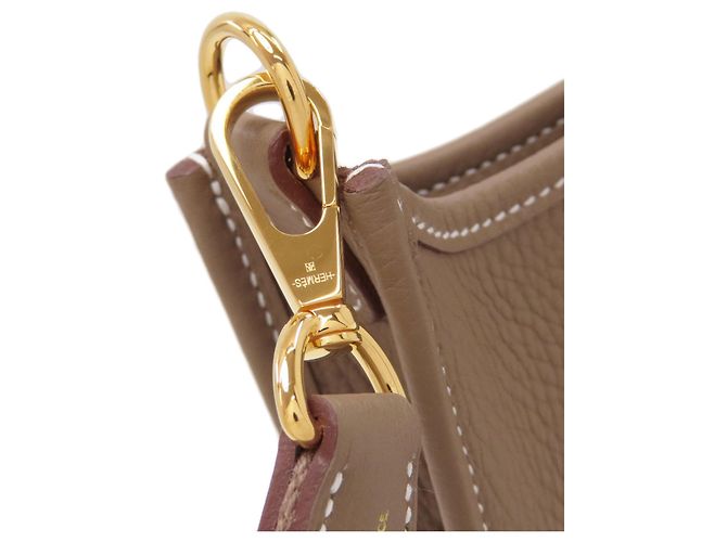 Hermès Borsa a tracolla Hermes Evelyne TPM Taupe - vista 8