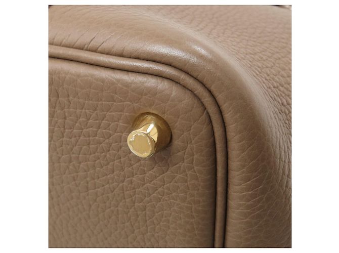 Hermès Borsa Hermes Picotin Lock PM Taupe - vista 11