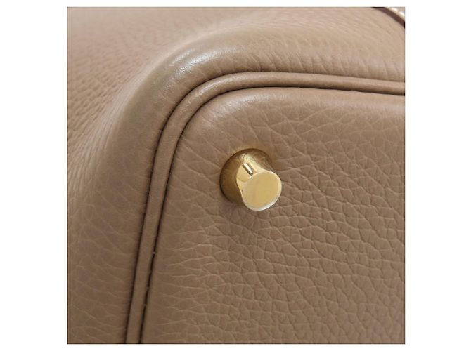 Hermès Borsa Hermes Picotin Lock PM Taupe - vista 14