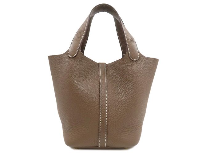 Hermès Borsa Hermes Picotin Lock PM Taupe - vista 2
