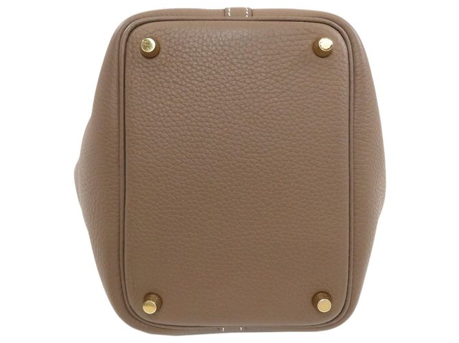 Hermès Borsa Hermes Picotin Lock PM Taupe - vista 4
