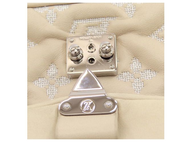 Borsa a tracolla Louis Vuitton Monogram Chain Bianco sporco - vista 16