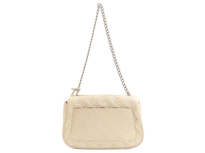 Borsa a tracolla Louis Vuitton Monogram Chain Bianco sporco - vista 2