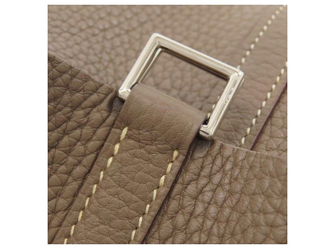 Hermès Borsa Hermes Picotin Lock PM in Etoupe Gray Taupe - vista 13