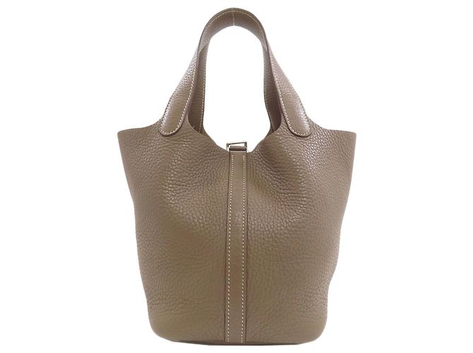 Hermès Borsa Hermes Picotin Lock PM in Etoupe Gray Taupe - vista 2