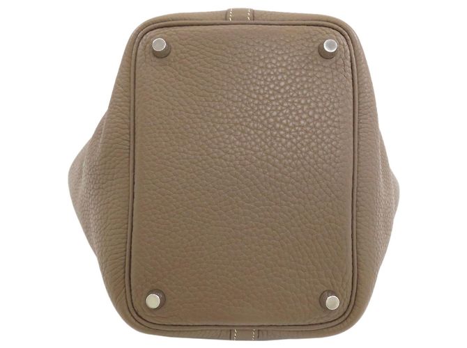 Hermès Borsa Hermes Picotin Lock PM in Etoupe Gray Taupe - vista 4