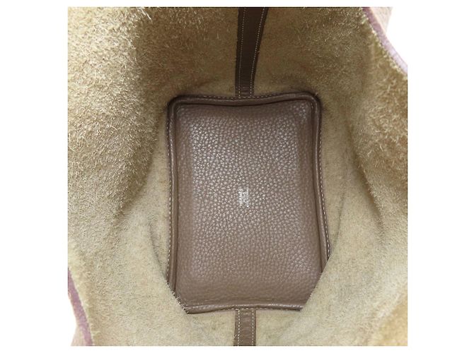 Hermès Borsa Hermes Picotin Lock PM in Etoupe Gray Taupe - vista 5