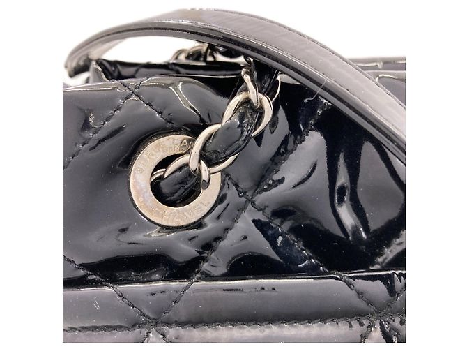 Borsa Tote Chanel Matelassé Coco Mark Chain Nero - vista 13