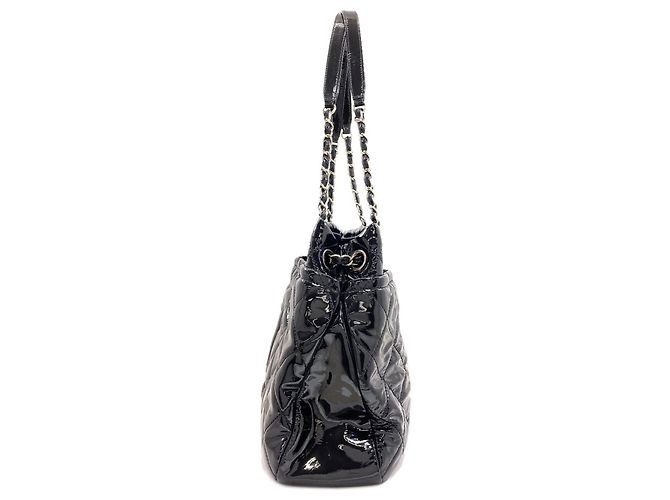 Borsa Tote Chanel Matelassé Coco Mark Chain Nero - vista 3
