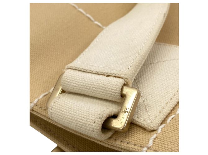 Borsa in tela Chanel Chocolate Bar Wild Stitch Beige - vista 10