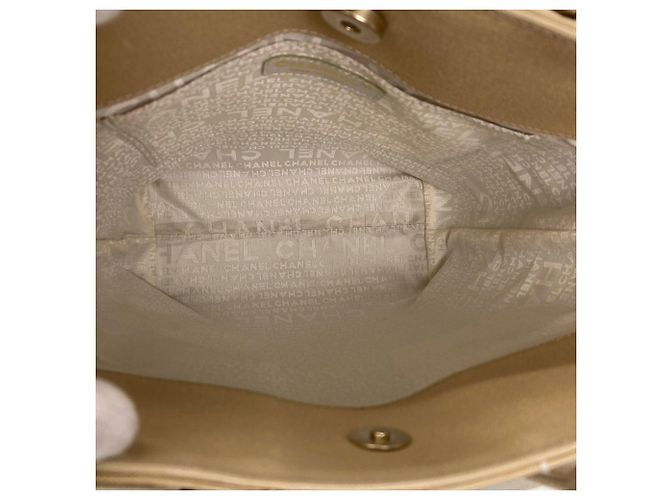 Borsa in tela Chanel Chocolate Bar Wild Stitch Beige - vista 5