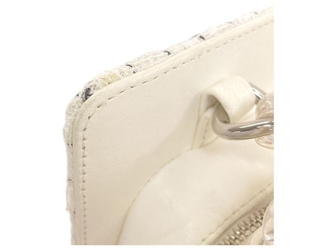Borsa Shopping Chanel in Tweed Nero Bianco - vista 15
