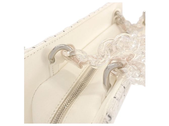 Borsa Shopping Chanel in Tweed Nero Bianco - vista 17