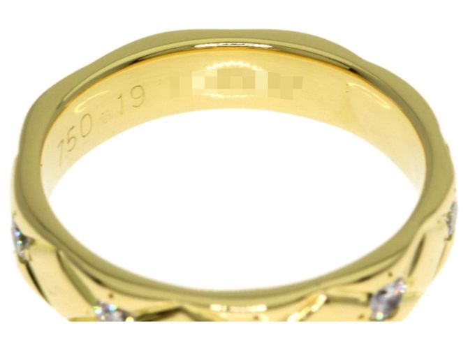 Anello Chanel Matelassé Half Eternity in diamanti, oro giallo 18K - vista 5