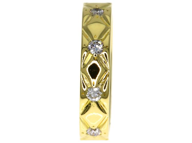 Anello Chanel Matelassé Half Eternity in diamanti, oro giallo 18K - vista 7