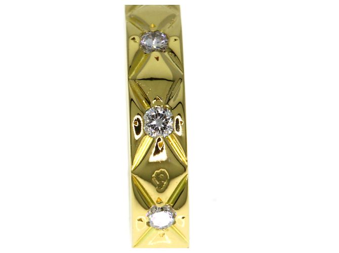 Anello Chanel Matelassé Half Eternity in diamanti, oro giallo 18K - vista 9