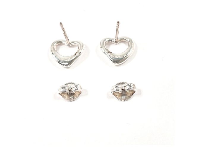Tiffany & Co Tiffany Open Heart Elsa Peretti Earrings Silvery - view 2