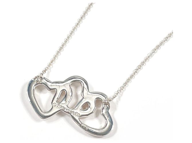 Tiffany & Co Collana Tiffany Triple Heart Argento - vista 2