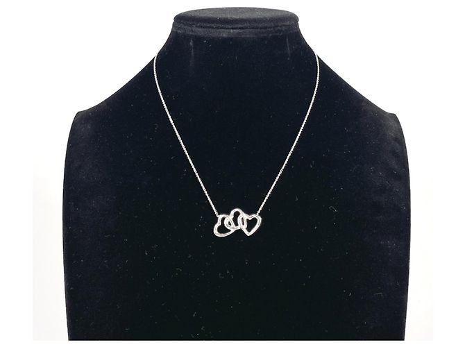 Tiffany & Co Collana Tiffany Triple Heart Argento - vista 7