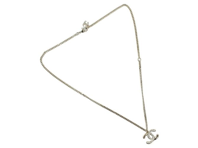 Collier Chanel à strass Doré - vue 4