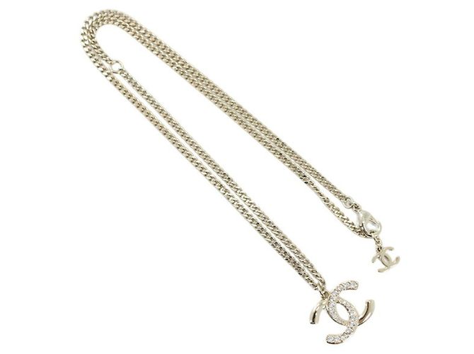 Collier Chanel à strass Doré - vue 5