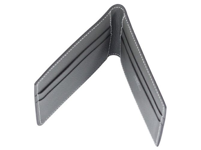 Hermès Hermes Bi-fold Wallet in Gray Leather Brown - view 4