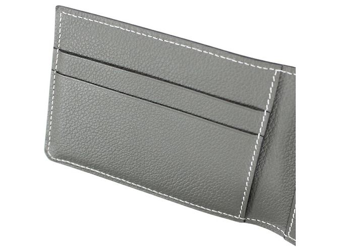 Hermès Hermes Bi-fold Wallet in Gray Leather Brown - view 9
