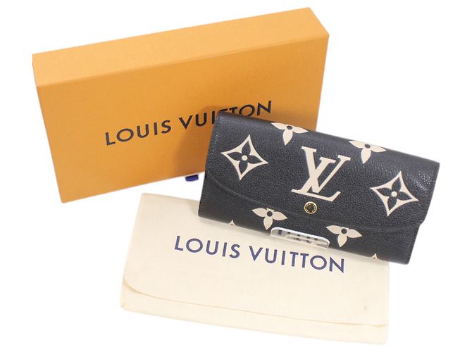 Cartera bi-fold Louis Vuitton Monogram Empreinte Giant Negro Beige Monograma - vista 11