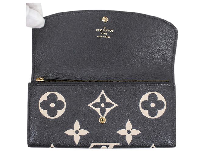 Cartera bi-fold Louis Vuitton Monogram Empreinte Giant Negro Beige Monograma - vista 5
