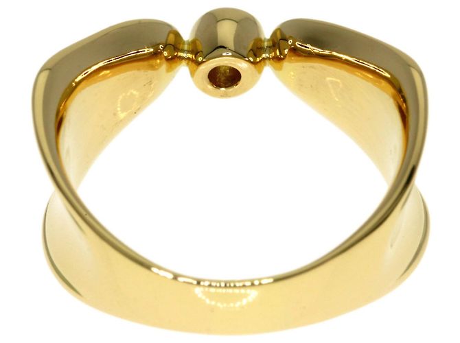 Diamond Céline Anello Celine in platino e oro giallo con diamante - vista 4