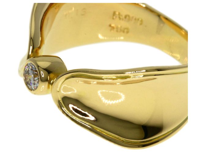 Diamond Céline Anello Celine in platino e oro giallo con diamante - vista 9