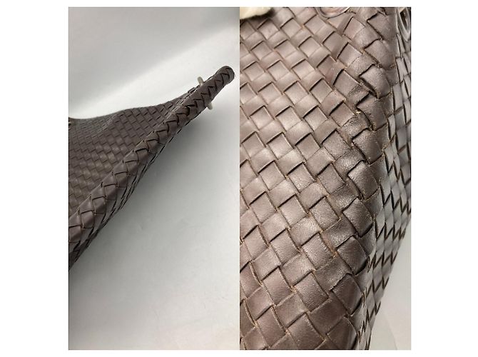 Borsa a tracolla Bottega Veneta Intrecciato D4 Marrone - vista 5
