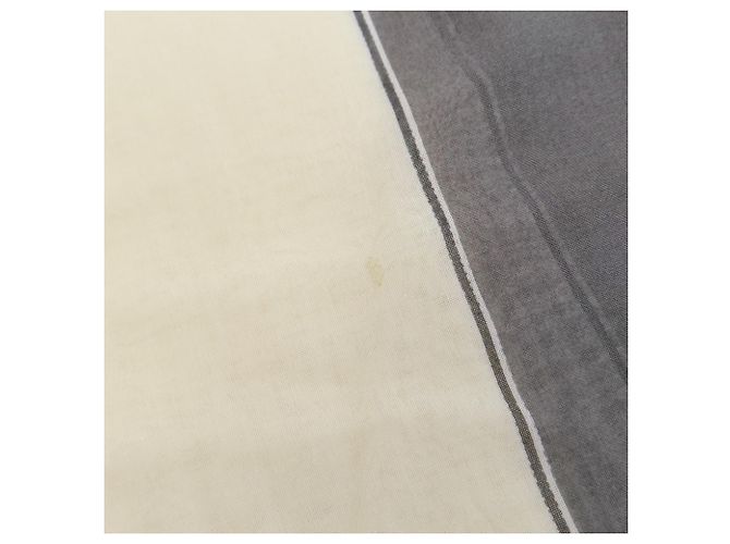 Grande Sciarpa Stola Estiva Chanel Marrone Bianco Blu - vista 7