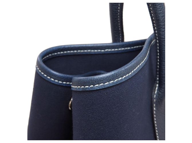 Hermès Borsa Hermes Garden Party PM in Navy Blu navy - vista 10