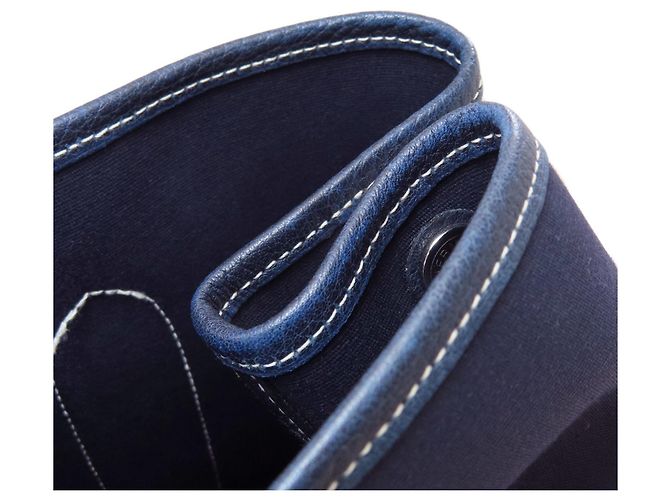 Hermès Borsa Hermes Garden Party PM in Navy Blu navy - vista 11