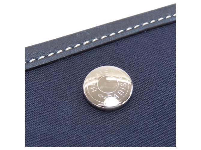 Hermès Borsa Hermes Garden Party PM in Navy Blu navy - vista 15