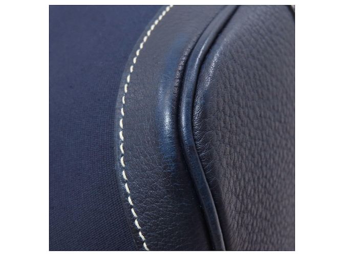 Hermès Borsa Hermes Garden Party PM in Navy Blu navy - vista 18
