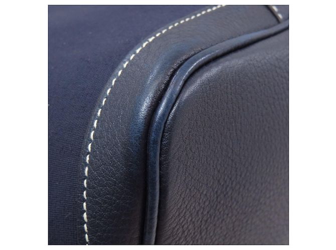 Hermès Borsa Hermes Garden Party PM in Navy Blu navy - vista 20