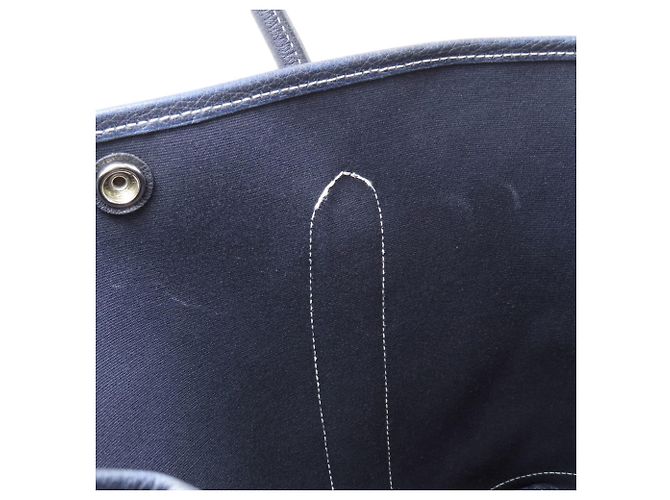 Hermès Borsa Hermes Garden Party PM in Navy Blu navy - vista 8
