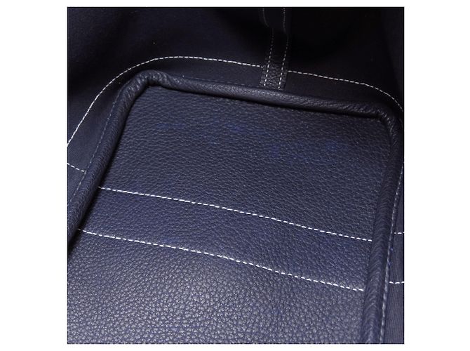 Hermès Borsa Hermes Garden Party PM in Navy Blu navy - vista 9