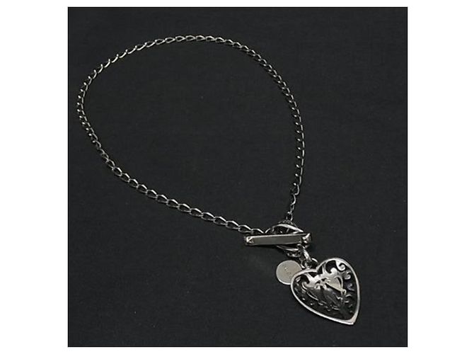 Collana Gucci Crest Heart Silver Argento - vista 3