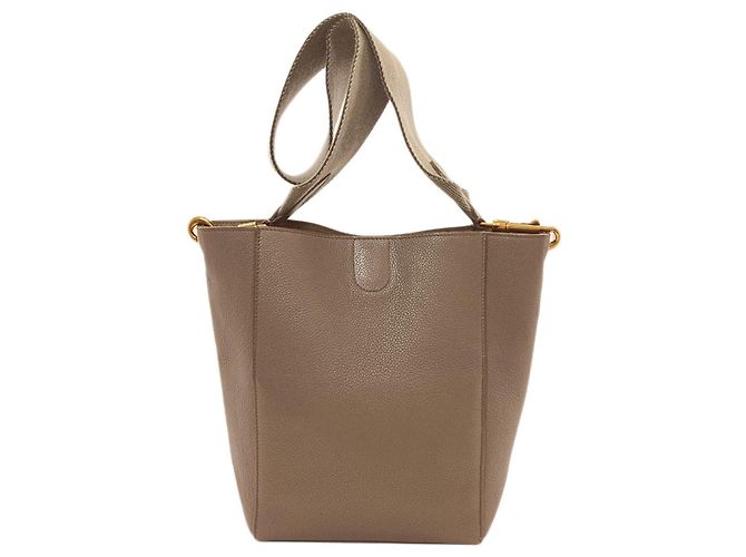 Céline Borsa a tracolla Celine Sangle Bucket Small Grigio - vista 2