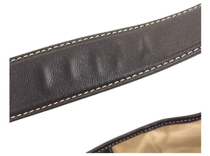 Céline Celine Schultertasche mit Macadam-Muster Weiß Dunkelbraun - Ansicht 14