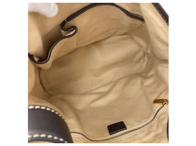 Céline Celine Schultertasche mit Macadam-Muster Weiß Dunkelbraun - Ansicht 5