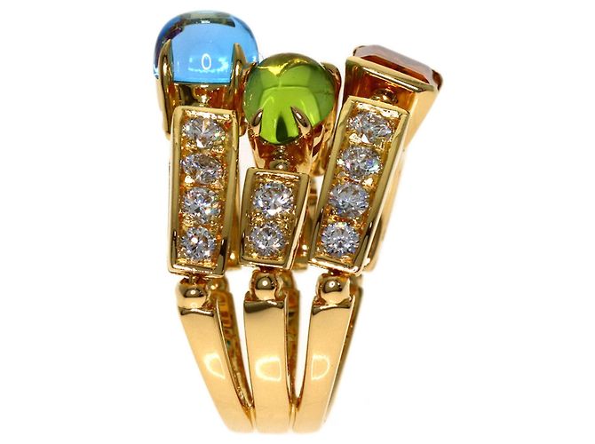 Bulgari Anello Bvlgari Allegra Multi-Stone Diamond in Oro Giallo 18K - vista 3