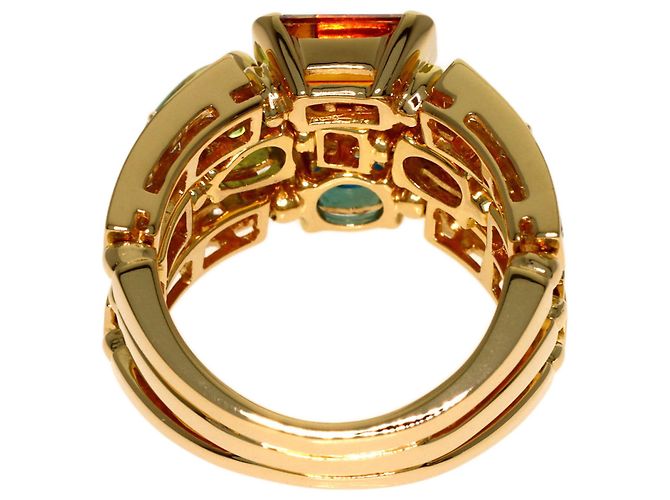 Bulgari Anello Bvlgari Allegra Multi-Stone Diamond in Oro Giallo 18K - vista 4