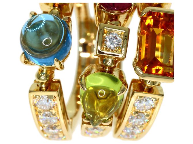 Bulgari Anello Bvlgari Allegra Multi-Stone Diamond in Oro Giallo 18K - vista 7