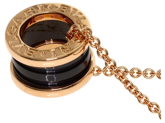 Bulgari Collana Bvlgari B.zero1 in ceramica nera e oro rosa 18K - vista 2