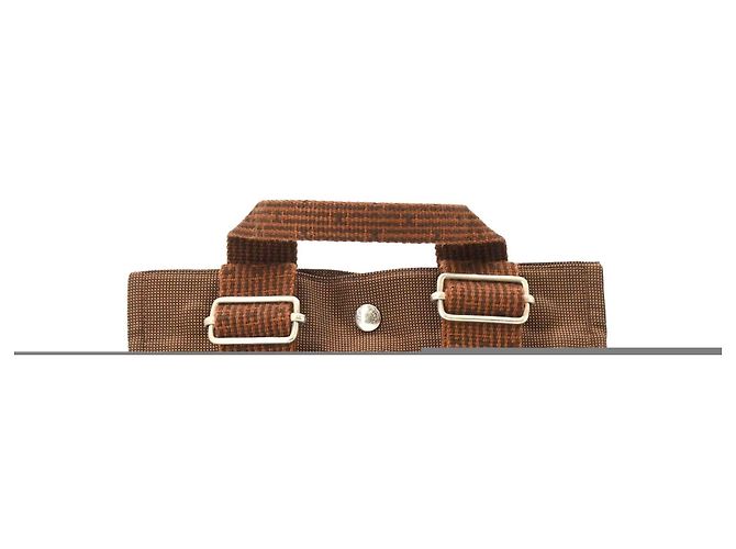 Hermès Hermes Herline Ad PM Nylon Canvas Tote Rucksack Braun - Ansicht 2